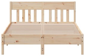 Cama sem colchão 120x200 cm madeira de pinho maciça