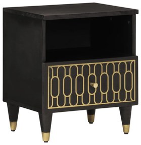 vidaXL Mesa de cabeceira 40x33x46 cm madeira de mangueira maciça