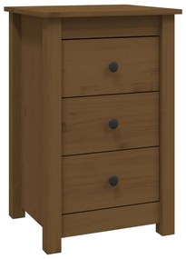 Mesas de cabeceira 2pcs 40x35x61,5 cm pinho maciço castanho mel