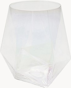 Copos de água em cristal artesanais Diamond, conjunto de 4