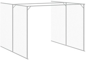 Casota p/ cães c/ parque 214x457x181 cm aço galvaniz. antracite