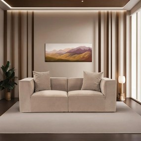 Sofá de 2 Lugares Sora – Cappuccino – 190 cm x 65 cm x 95 cm
