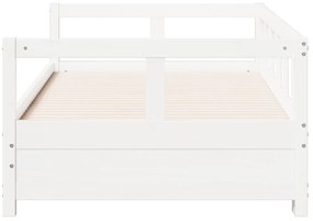 Sofá-cama sem colchão 80x200 cm madeira de pinho maciça branco