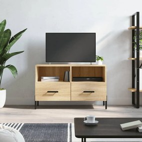 vidaXL Móvel p/ TV 80x36x50cm madeira processada carvalho sonoma