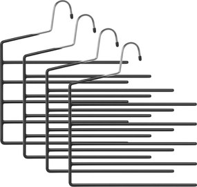 Conjunto de 4 cabides para roupas 32 x 0,5 x 35 cm pretos