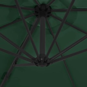 Guarda-sol de jardim com base portátil verde