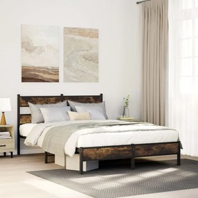 vidaXL Cama sem colchão com cabeceira 160x200 cm carvalho sonoma