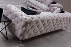 Sofá de 3 Lugares Como – Cinzento Claro – 237x73x90 cm