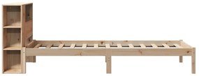 Cama com estante sem colchão 90x200 cm pinho maciço