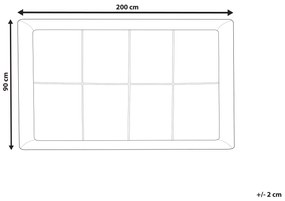 Sobre-colchão com algodão Japara 90 x 200 cm MULHACEN Beliani