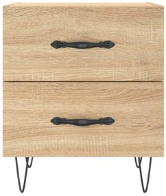 Mesas de cabeceira 2 pcs derivados de madeira carvalho sonoma