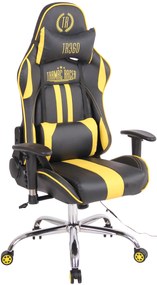 Cadeira Gaming Limit XM em imitação de pele preto/amarelo