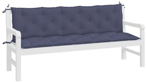 Almofadões banco jardim 2 pcs 180x50x7cm oxford azul-marinho