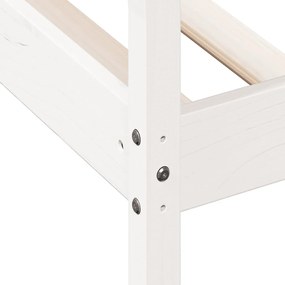 Cama dia sem colchão branco 100x200 cm pinho de madeira maciça