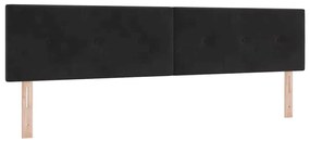 Cama Box Spring vidaXL com Colchão Preto 200x200 cm Veludo