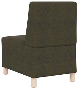 Cadeira Sofa 3 pcs Verde 55 cm Couro camurça sintético