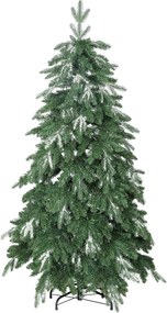 HOMCOM Árvore de Natal Artificial 150 cm Ramos Realistas com Efeito Neve Árvore de Natal com Suporte em Aço Base Dobrável Verde | Aosom Portugal