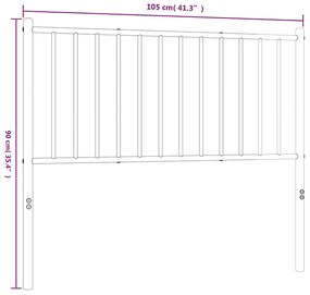 Cabeceira de cama 100 cm metal preto