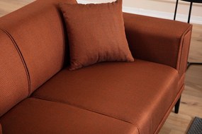 Sofá de 2 Lugares Horizon – Vermelho Telha – 170 cm x 85 cm x 77 cm