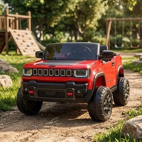 JIPE ELÉTRICO INFANTIL 4x4 Recon 12v, 2 lugares Vermelho