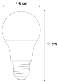 Lâmpada LED inteligente E27 regulável A60 9W 806 lm 2700K-6500K