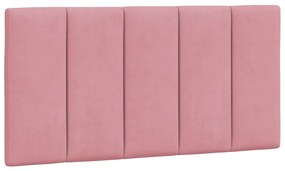 Cama com colchão 100x200 cm veludo rosa