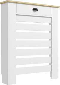 Cobertura para Radiador com Gaveta Cobertura para Radiador de MDF para Sala de Estar Dormitório Corredor 78x19x95,5 cm Branco