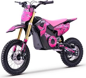Mini moto elétrica para crianças MINICROSS 1100W Roan 903 motor eléctrico Brush 12/10" Rosa