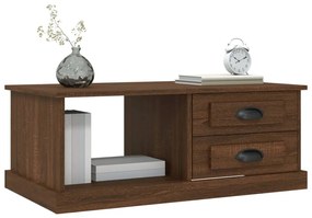 Mesa de centro 90x50x35 cm derivados madeira carvalho castanho