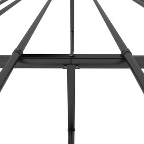Estrutura de cama com cabeceira 140x200 cm metal preto