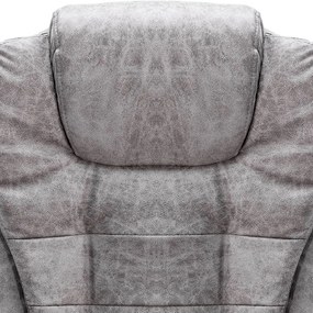 Cadeira de massagens p/ escritório couro artificial cinza-claro