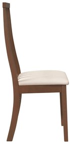 Cadeiras de jantar com almofadões 2 pcs madeira maciça castanho