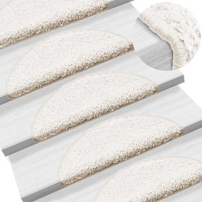 Tapetes de escada 20 pcs 56x17x3 cm branco