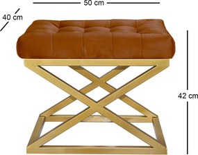 Pouffe Capraz – Gold Terracota – 50x42x40 cm