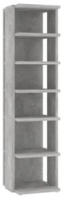 Armários para sapatos 2 pcs 27,5x27x102 cm cinzento-cimento