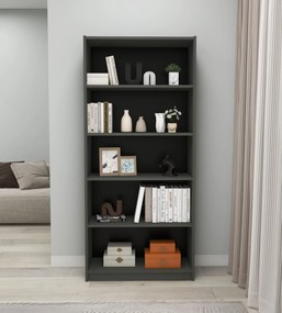Estante Manolya – Cinzento Escuro – 80 cm x 180 cm x 28 cm