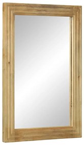 vidaXL Espelho casa de banho 50x70x2,5 cm mangueira maciça castanho