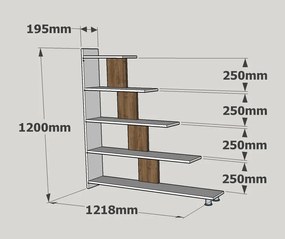 Estante Reward – Branco – 121,8 cm x 120 cm x 19,5 cm