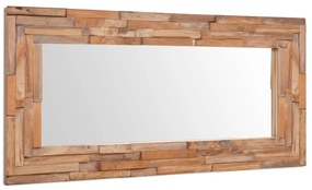 Espelho decorativo em teca 120x60 cm retangular