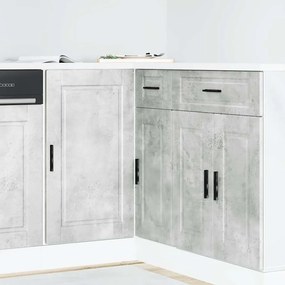 Armário base cozinha Porto derivados madeira cinzento cimento