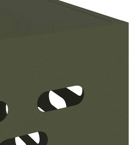 Capa para Ar Condicionado Verde-Azeitona 110x50x80 cm Aço