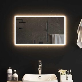vidaXL Espelho de casa de banho com luzes LED 70x40 cm