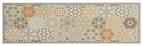 Tapete cozinha lavável 45x150 cm veludo padrão hexagonal pastel