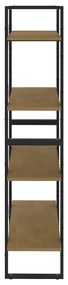 Estante com 4 prateleiras 80x30x140 cm pinho maciço