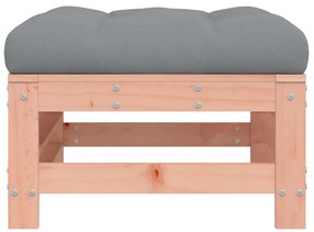 Apoios de pés jardim c/ almofadões 2pcs madeira douglas maciça