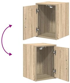 Armários de parede para garagem 2pcs derivados de madeira