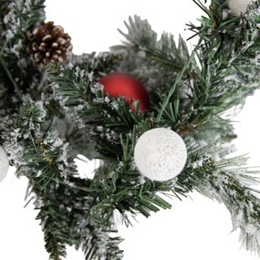 Grinalda de Natal branca com vermelho 270cm incl. LED com temporizador - Jack