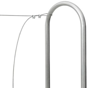 Suporte para lenha com fio de aço 300x25x150 cm aço galvanizado