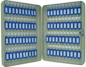Chaveiro Armário Porta-Chaves Q-Connect Metálico 28 X 37 X 6 cm para 80 Chaves