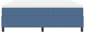 Cama Box com Colchão Azul, Super King, em Tecido Corduroy